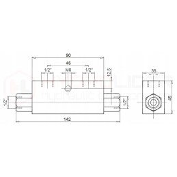 Hidraulinė pavara 63 36 160 l 442 hidroliderio užraktas