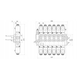 Hidraulinis skirstytuvas 6z50 6xa1 24v badestnost