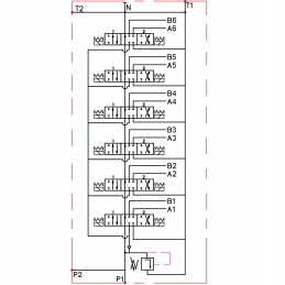 Hidraulinis skirstytuvas 6z80 6xa1 24v badestnost