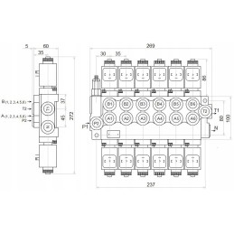 Hidraulinis skirstytuvas 6z50 6xa1 12v badestnost