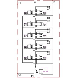 Hidraulinis skirstytuvas 5z50 5xa1 12v badestnost