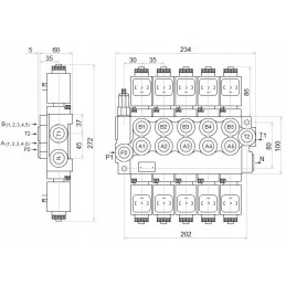 Hidraulinis skirstytuvas 5z50 5xa1 12v badestnost