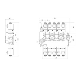 Hidraulinis skirstytuvas 5z80 5xa1 12v badestnost