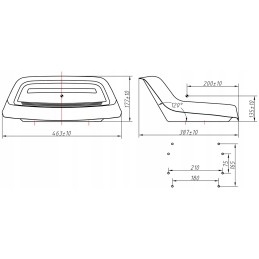 Traktoriaus sėdynė 48x26 cm, patvari, universali