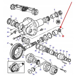 3428293m1 priekinio diferencialo tarpiklio žiedas