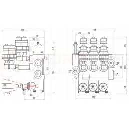 sekcijų hidraulinis skirstytuvas, euro kištukas