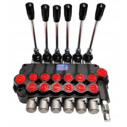 6 sekcijų skirstytuvas, 40l, pajungimo nipeliai, kompl