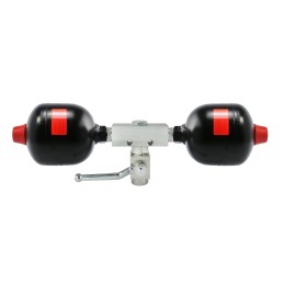 Dvigubas amortizatorius 0 16l krautuvo ašiai