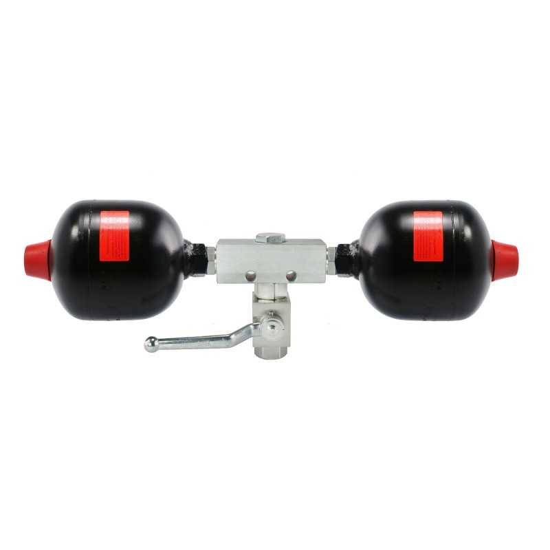 Dvigubas amortizatorius 0 16l krautuvo ašiai