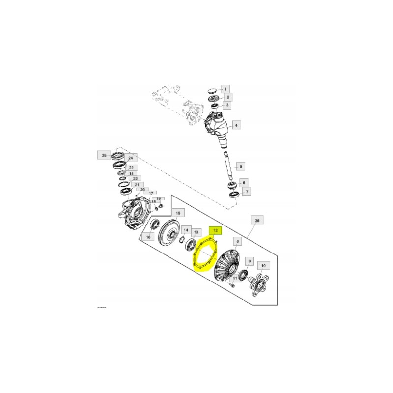 Veleno sandariklis John Deere 1023e 1026r