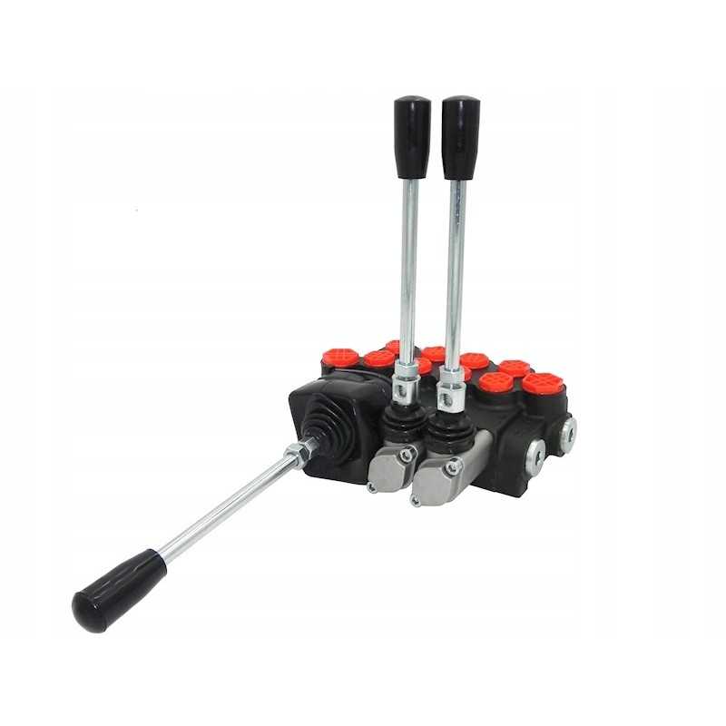 Hidraulinis skirstytuvas 4 sekcijų 40l vairasvirtė