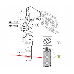 6005003243 Claas hidraulinės alyvos filtras