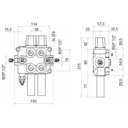 Hydra 60l q45 2x103 skirstytuvas galtech kabeliams