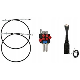 2 sekundžių skirstytuvas, 2 m kabelių komplektas, pasukti vairasvirtę