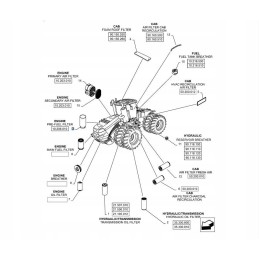 Kuro filtras new holland cr fr case steiger 844235