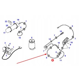 F916501030160 sėdynės kompresoriaus kabelis