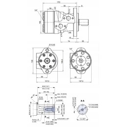 Hidraulinis variklis BMR OMP SMR 200 cm3 SAE 6B