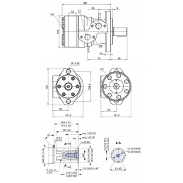 Hidraulinis variklis BMR OMP SMR 250 cm3 SAE 6B