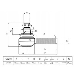Strypo galas kairėje Kubota L