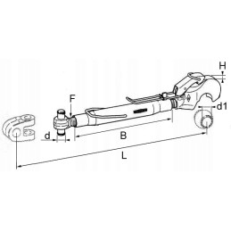 Centrinė jungtis, 3 kat., kablys, jungtis 580-940 mm