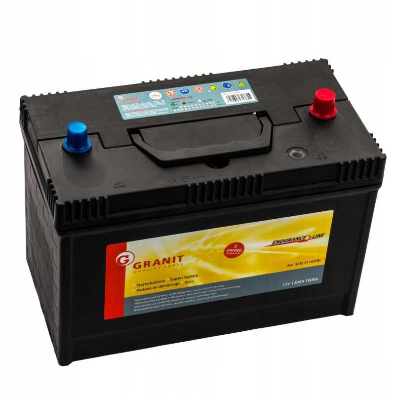 Baterija 12v 120ah 1000a granitinė patvarumo linija
