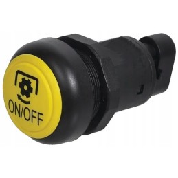 Kardaninio veleno mygtuko jungiklis, apvalus, geltonas