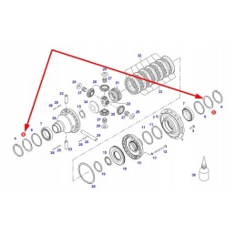 G001990200980 galinių diferencialo poveržlių komplektas