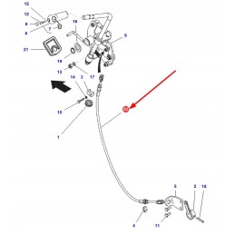 Acp0361890 atbulinės pavaros svirties trosas