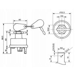 Uždegimo jungiklis su starterio dėklu David Brown landini mf