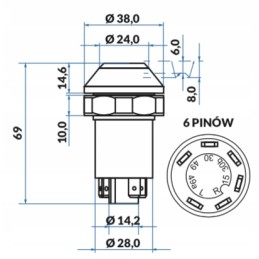 Claas Deutz darbo šviesos jungiklio mygtukas