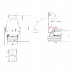 Traktoriaus sėdynė 51x51cm įkalnė 10090304