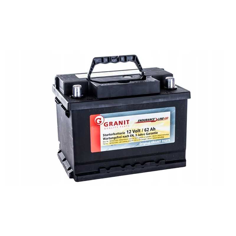 Baterija 12v 62ah 530a p granito atsparumo linija
