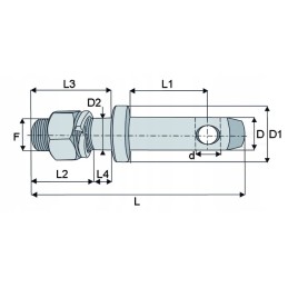 Varžtas su sriegiu fi 28 sriegis 24x150 mm llp2822m