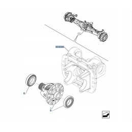 Kūginis ritininis guolis 561201 new holland cnh