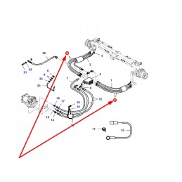 La322719050 galinės ašies pavaros hidraulinė žarna