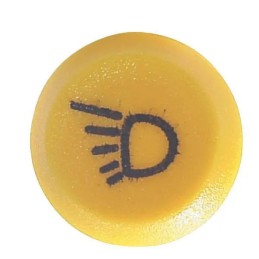 Apvalus mygtukas, skirtas darbo lempoms