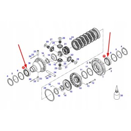 X619046001003 diferencialo pavaros kūginis guolis