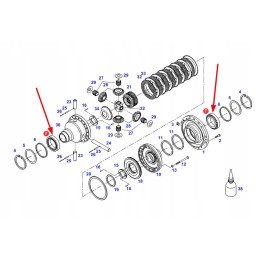 X619046001003 diferencialo pavaros kūginis guolis