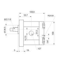 Hidraulinis variklis 14cm3 mėlynas pakilimas