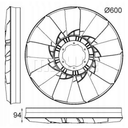 Ventiliatorius prie radiatoriaus ventiliatoriaus cfw 52 000p