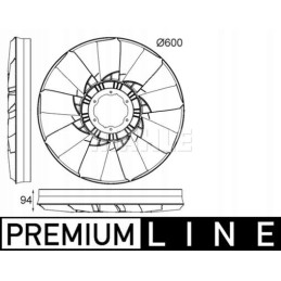 Ventiliatorius prie radiatoriaus ventiliatoriaus cfw 52 000p