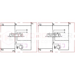 Hidraulinis skirstytuvas, 1 sekcija, 80l, skląstis