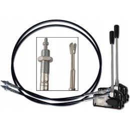 2 sekcijų skirstytuvo svirčių komplektas, 2m trosas