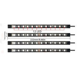 Automobilio salono apšvietimas 48 LED RGB nuotolinio valdymo pultelis