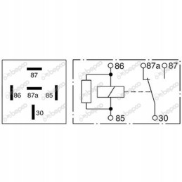 Relė 12v 40 30a dėklas john deere new holland