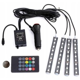 LED vidaus apšvietimas automobilio salone RGB pilotas