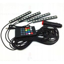 LED vidaus apšvietimas automobilio salone RGB pilotas