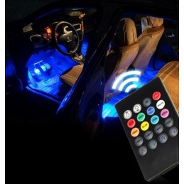 LED vidaus apšvietimas automobilio salone RGB pilotas