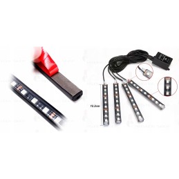 LED vidaus apšvietimas automobilio salone RGB pilotas