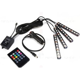 LED vidaus apšvietimas automobilio salone RGB pilotas